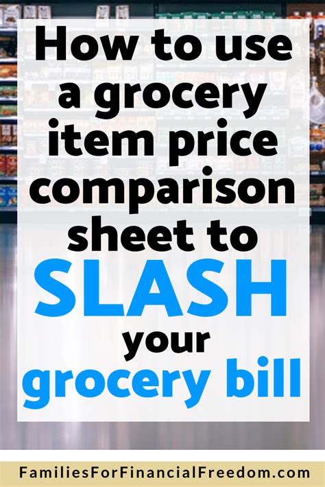 How To Use A Grocery Price Comparison Cheat Sheet To Save A Ton Of