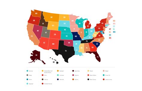 The Most Popular Female Superhero In Each State Iheartradio
