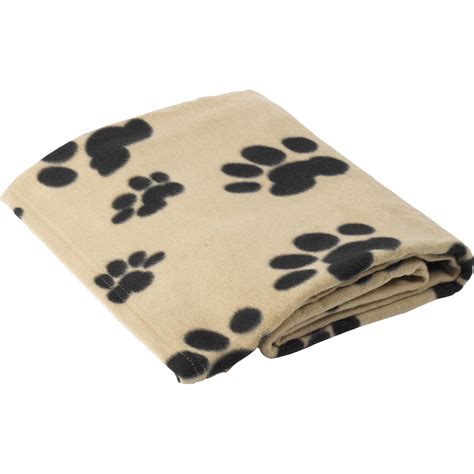 Puppy Dog Soft Fleecy Paw Print Comfort Blanket Polar Fleece Kitten