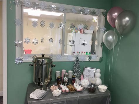 Hot Chocolate Bar At My Daughters 1st Birthday Theme Winter