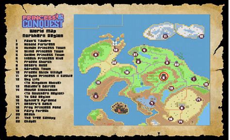 Princess Conquest Maps Fortresses Cities Caves Secrets POI