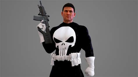 The Punisher Classic 3d Model Animated Rigged Cgtrader