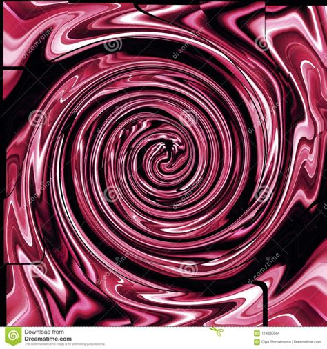Red Spiral On A Black Background Stock Vector Illustration Of