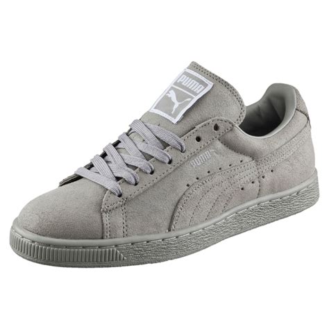 Puma Suede Classic Matte And Shine Womens Sneakers In Gray Lyst