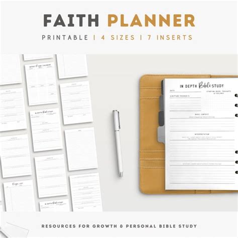 Bible Study Planner Printable Prayer Journal Christian Etsy