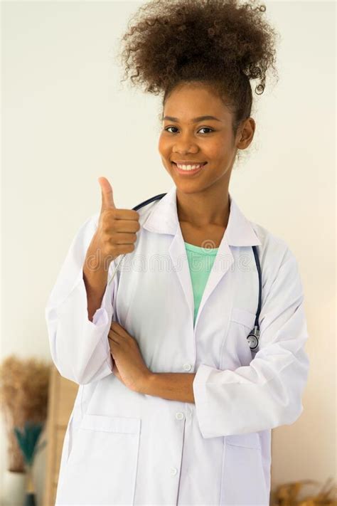 Portrait Young Woman Doctor Happy Smiling Confidence Proud Positive