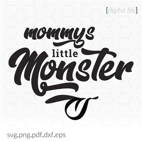 Mommys Little Monster Svg Cricut Svg File Mommys Little Etsy