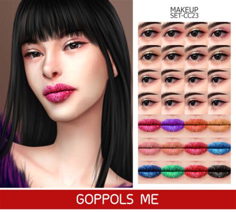 Gpme Gold Makeup Set Cc23 By Goppols Me For The Spring4sims
