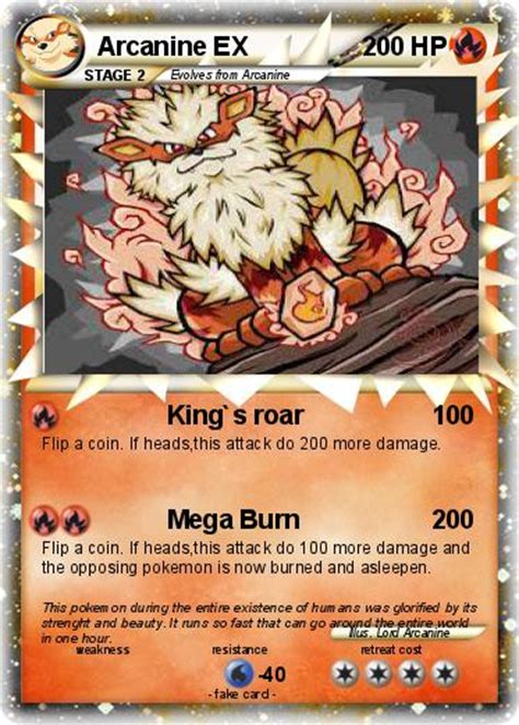 Pokémon Arcanine Ex 32 32 King`s Roar My Pokemon Card