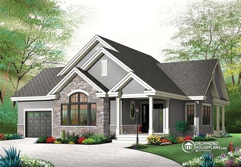 1 1/2 story, 3 bedrooms, 3 bathrooms, 3 car garage, zero entry. Single storey revisited - Drummond House Plans Blog