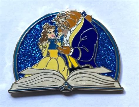 DISNEY PIN BADGE Belle And Beast Reading Beauty And The Beast Th Anniversary PicClick UK
