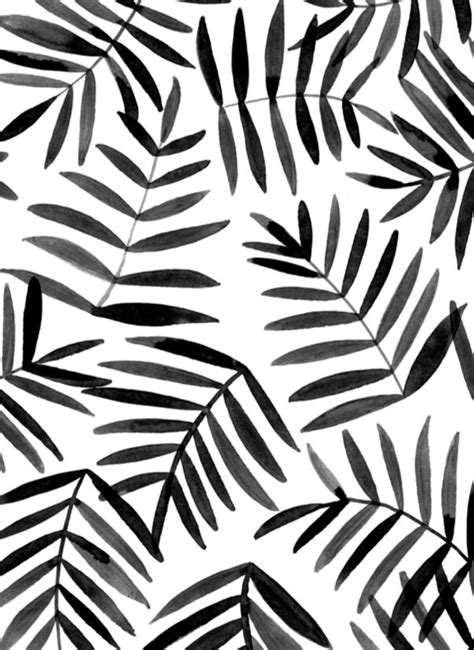 Black Leaves Ink Pattern Patterns And Pretty Things Pinterest
