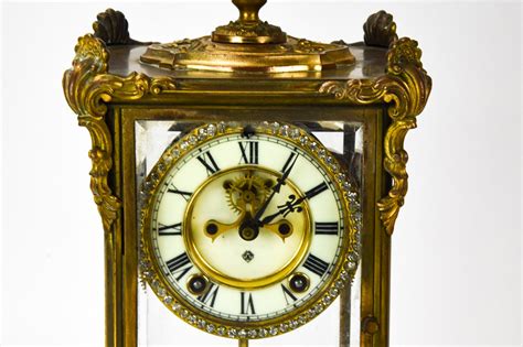 Sold Price Ansonia Marquis Crystal Regulator Mantle Clock June 6 0119 1100 Am Edt