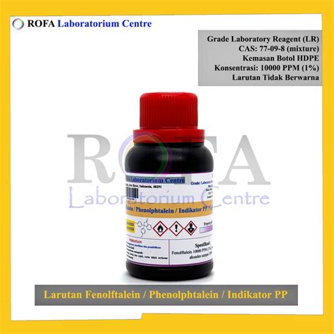 Jual Larutan Fenolftalein Phenolphthalein Solution Indikator Pp