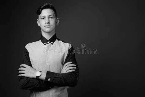 Young Handsome Teenage Boy Stock Photo Image Of Studio 122581456