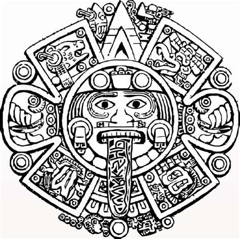 Aztec Calendar Stencil Customize And Print