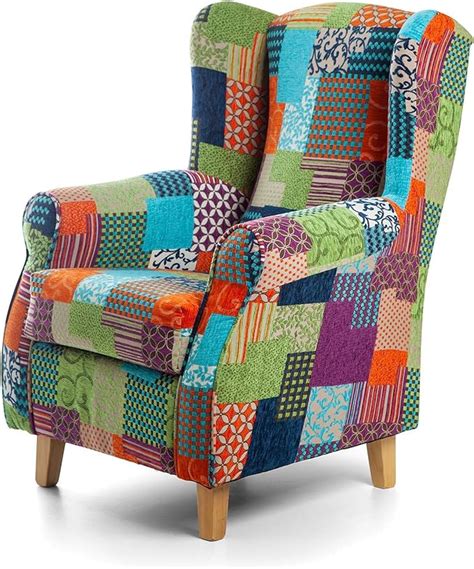 Suenoszzz Wingback Armchair Perfect Nursing Chair Upholstery Fabric
