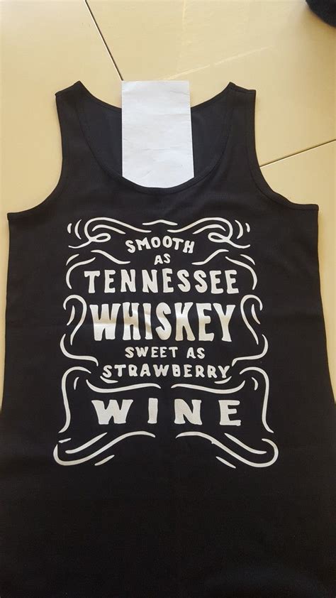 Smooth As Tennessee Whiskey Strawberry Wine Vinyl Designs Tank Man