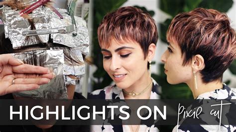 How To Do Highlights On A Short Pixie Haircut Easy Technique With