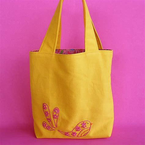 Mini Tote Bag · How To Stitch An Embroidered Tote · Sewing On Cut Out