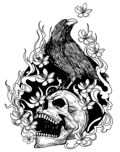 Details More Than 74 Crow And Skull Tattoo Super Hot Vn