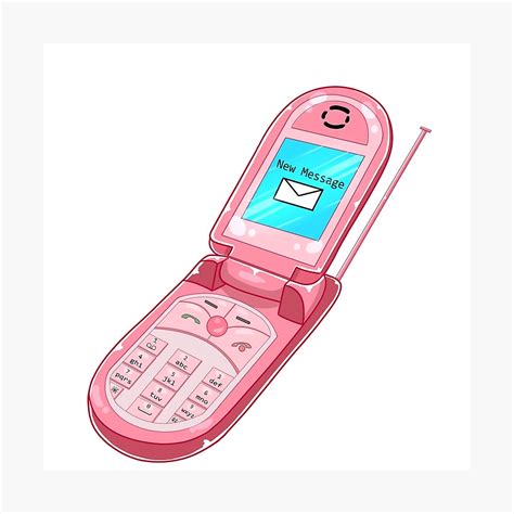 Pink Flip Phone Sticker By Staticmindset Ubicaciondepersonascdmxgobmx