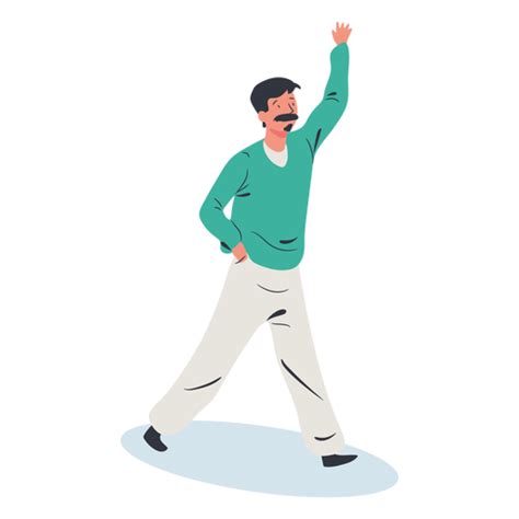 Man Greeting Character Isometric Transparent Png And Svg Vector File