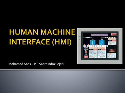 Human Machine Interface Ppt