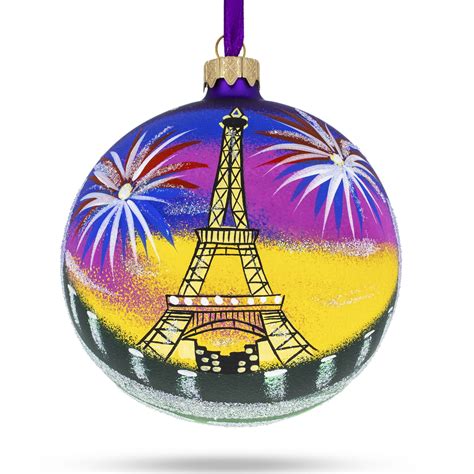 Bestpysanky Eiffel Tower Paris France Glass Ball Christmas Ornament 4