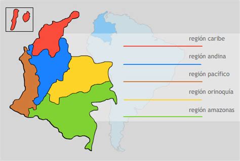 Mapa De Colombia Con Las Regiones Imagui