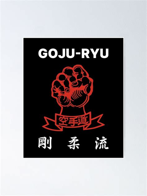 Póster Karate Goju Ryu Símbolo Con Kanji De Karatedomwol Redbubble
