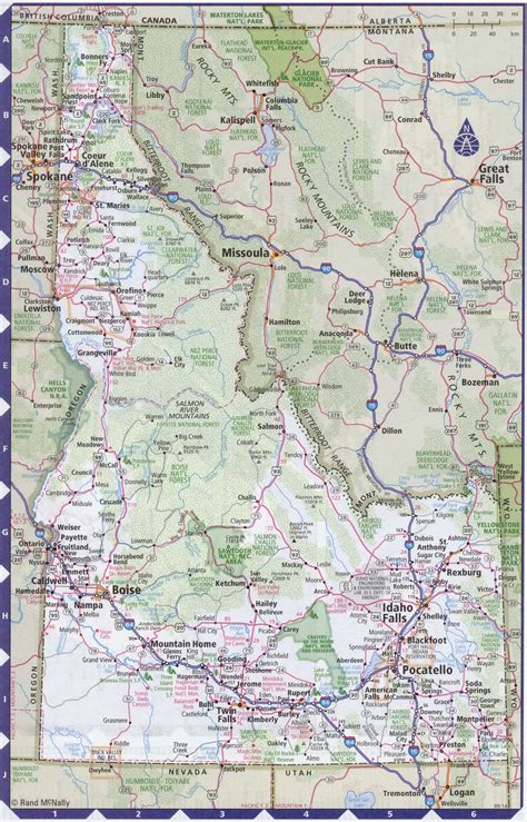 Idaho State Map With Cities And Counties Saint Armands Circle Map