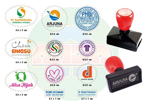 Stempel Otomatis Design Custom 2 Warna | Lazada Indonesia