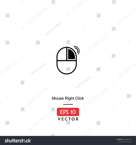 Mouse Right Click Icon Computer Hardware Stock Vector Royalty Free