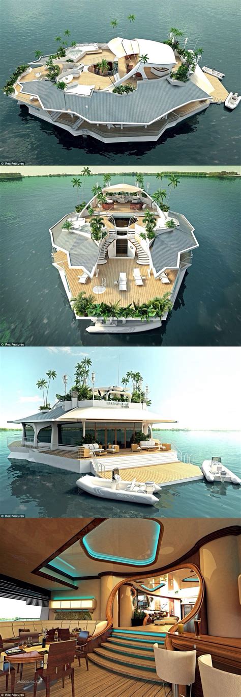 Island Yacht Floating House House Boat Luxury Yachts