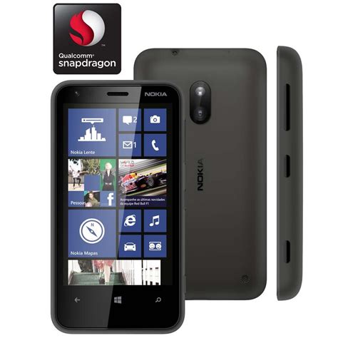 Smartphone Nokia Lumia 620 Preto Com Windows Phone 8 Câmera 5mp Touch