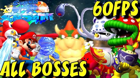 Super Mario Sunshine Hd All Bosses No Damage 1080p60fps Youtube