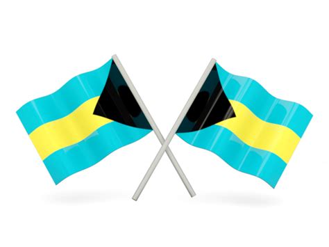 Two Wavy Flags Illustration Of Flag Of Bahamas