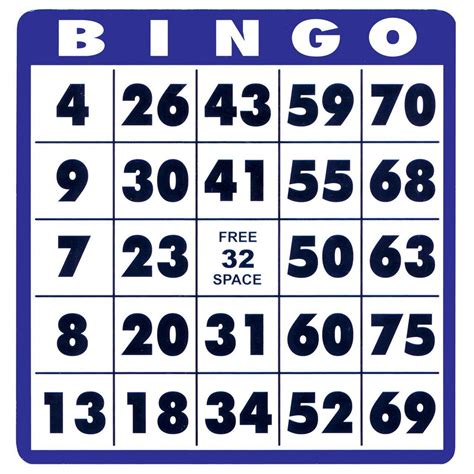 Printable Free Large Print Bingo Cards For Seniors