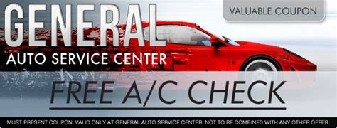 Car care centre is offering free ac check up for all brands of car. General Auto Service Center :: Coral Springs FL Tires ...