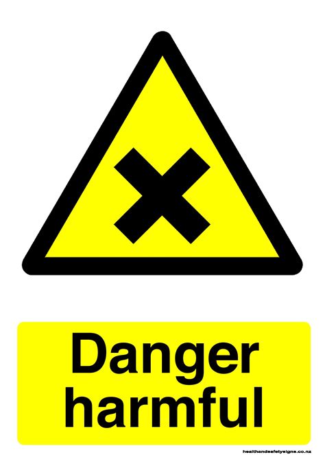 Danger harmful warning sign - Health and Safety Signs