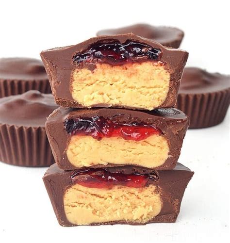 Peanut Butter And Jelly Chocolate Cups Sweetest Menu