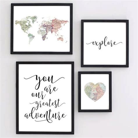 Three Framed Pictures With The Words You Are Our Greatest Adventure And