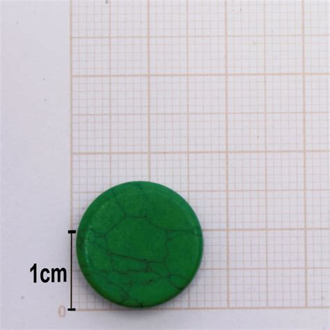 Kit 2 Pedras Frisadas Howlita Verde Redonda 15mm Elo7