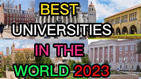 Top 10 Best Universities In The World 2023 Youtube