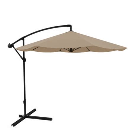 Pure Garden Patio Umbrella Cantilever Hanging Outdoor Shade Easy