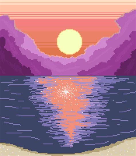 Pixilart Sunset By Wicxen