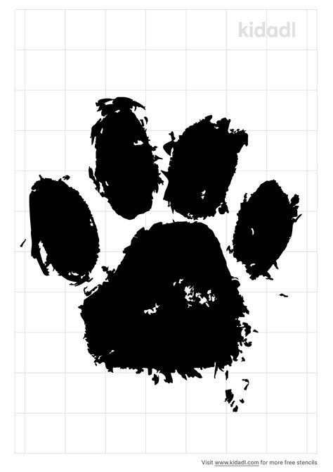 Free Realistic Dog Paw Print Stencil Stencil Printables Kidadl