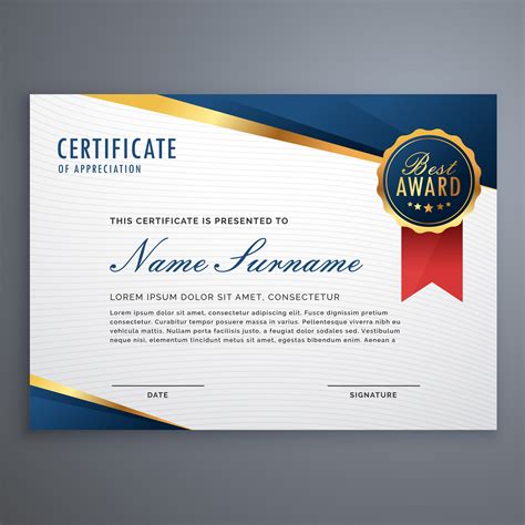 In Appreciation Certificate Templates Gambaran