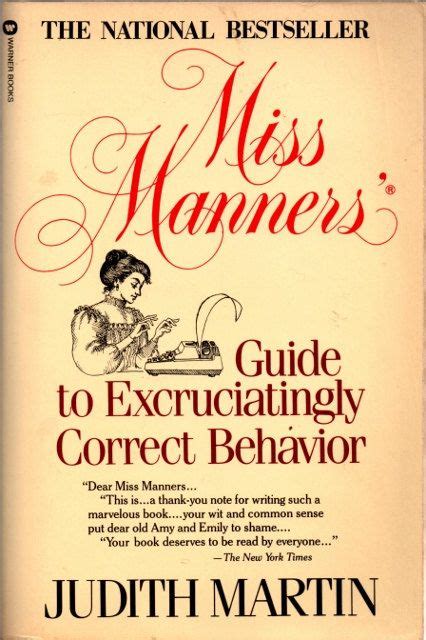 Miss Manners Guide To Excruciatingly Correct Behavior Judith Etsy Books Manners Management